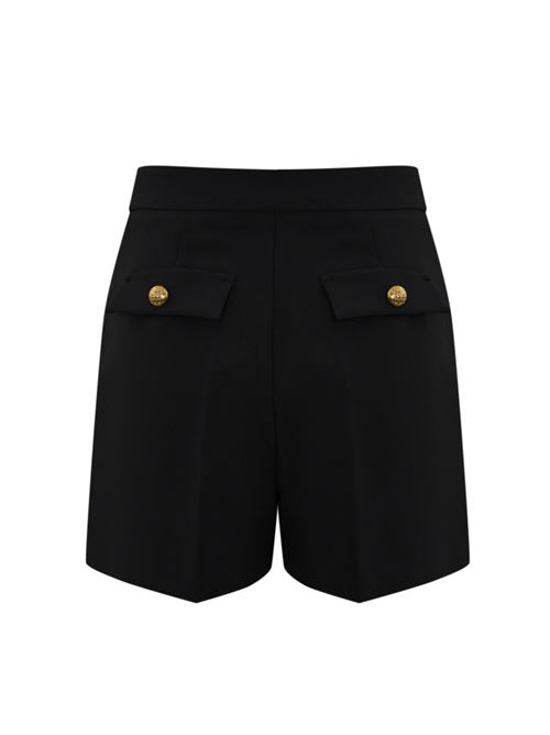 Shorts in crepe nero con morsetto Elisabetta Franchi | SH00751E2110